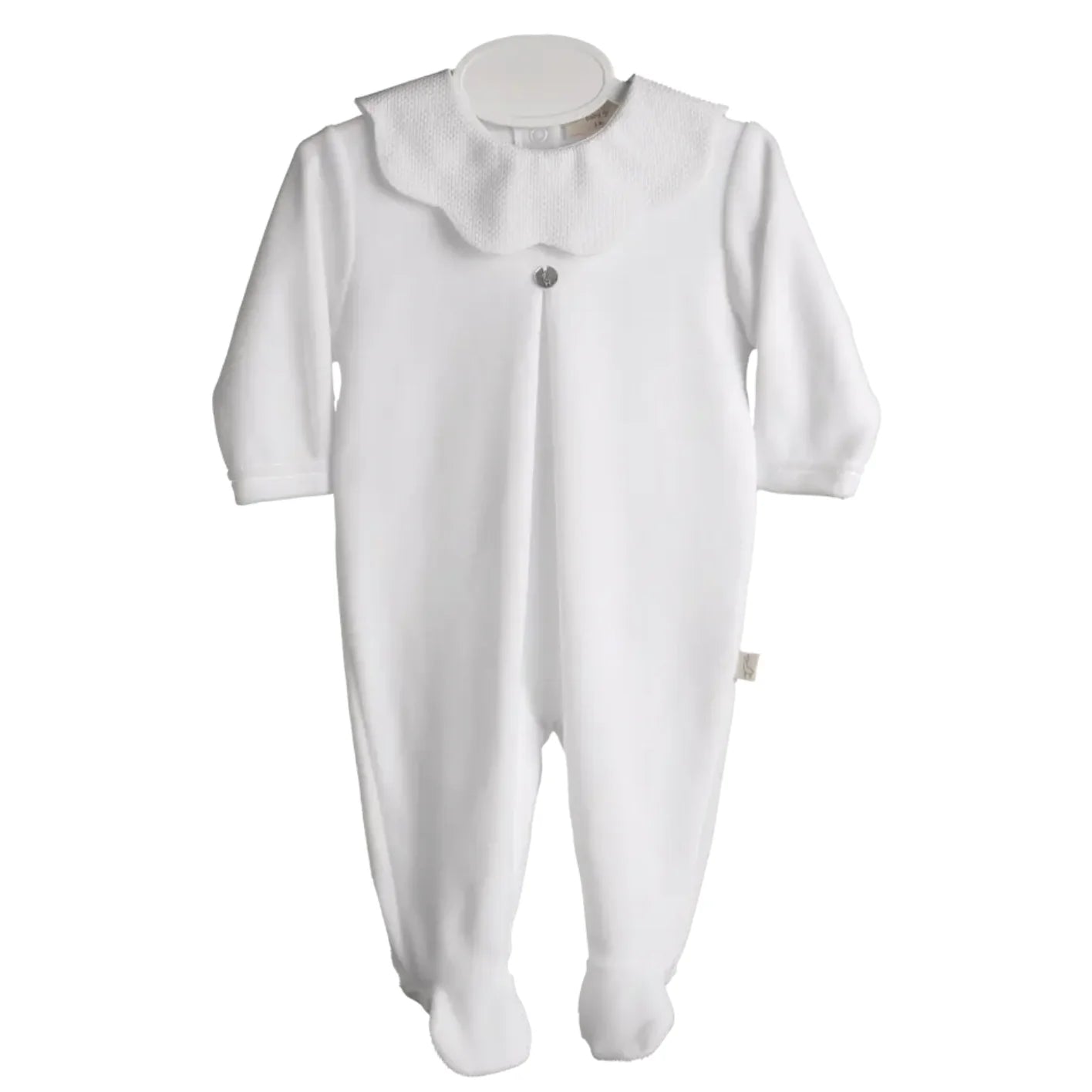 Pyjama meisje velours - wit - 3 maand - Baby Gi