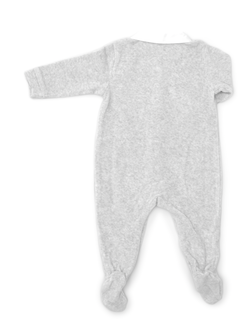 Babypakje Velours licht grijs - 1 maand - Poetree Kids